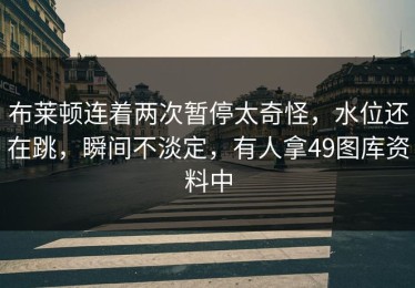 布莱顿连着两次暂停太奇怪，水位还在跳，瞬间不淡定，有人拿49图库资料中