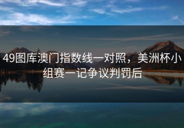 49图库澳门指数线一对照，美洲杯小组赛一记争议判罚后